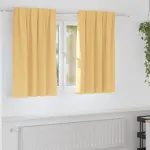Perdele Opaque cu Inel 2 pcs Bej 140 x 140 cm Poliester GartenMobel Dekor