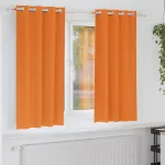 Perdele Opaque cu Inel 2 pcs Portocalie Aprinsă 175 x 140 cm GartenMobel Dekor
