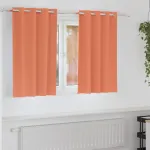 Perdele Opaque cu Inel 2 pcs Terracota 140 x 140 cm Poliester GartenMobel Dekor