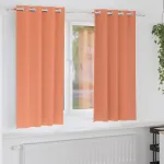 Perdele Opaque cu Inel 2 pcs Terracota 175 x 140 cm Poliester GartenMobel Dekor