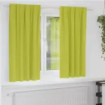 Perdele Opaque cu Inel 2 pcs Verde 175 x 140 cm Poliester GartenMobel Dekor