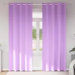 Perdele Opaque cu Inel 2 pcs Violet 245 x 140 cm Poliester GartenMobel Dekor