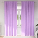 Perdele Opaque cu Inel 2 pcs Violet 260 x 140 cm Poliester GartenMobel Dekor