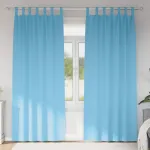 Perdele Opaque cu Inel 2 pcs Albastru deschis 260 x 140 cm GartenMobel Dekor