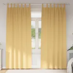 Perdele Opaque cu Inel 2 pcs Bej 225 x 140 cm Poliester GartenMobel Dekor