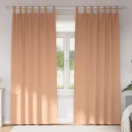 Perdele Opaque cu Inel 2 pcs Maro deschis 225 x 140 cm GartenMobel Dekor