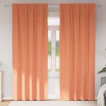 Perdele Opaque cu Inel 2 pcs Terracota 260 x 140 cm Poliester GartenMobel Dekor