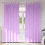 Perdele Opaque cu Inel 2 pcs Violet 245 x 140 cm Poliester GartenMobel Dekor