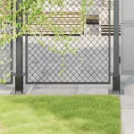 Baze stâlp pătrate 4 buc Antracit Oțel acoperit cu pulbere GartenMobel Dekor