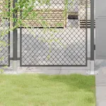 Baze stâlp pătrate 4 buc Argintiu 46x46 mm Oțel galvanizat GartenMobel Dekor