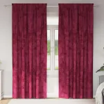 Cortine din catifea 2 pcs Roșu Vin 260 x 140 cm Catifea GartenMobel Dekor