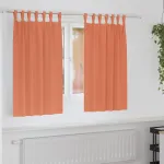 Perdele Opaque cu Inel 2 pcs Terracota 140 x 140 cm Poliester GartenMobel Dekor