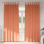Perdele Opaque cu Inel 2 pcs Terracota 225 x 140 cm Poliester GartenMobel Dekor