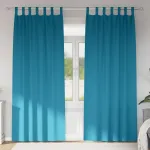 Perdele Opaque cu Inel 2 pcs Turcoaz 260 x 140 cm Poliester GartenMobel Dekor