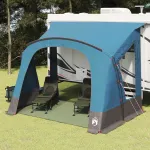 Cort Caravan 3-Persoană cu acoperiș albastru 330 x 252 x 245 cm GartenMobel Dekor