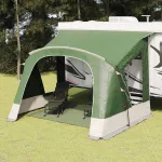 Cort Caravana 5-Persoane cu acoperiș Verde 410 x 275 x 245 cm GartenMobel Dekor
