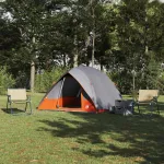 Cort de Camping Gri și Portocalie 320 x 275 x 190 cm tafta GartenMobel Dekor