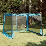 Cort interior cu acoperiș albastru 303 x 303 x 196 cm tafta GartenMobel Dekor