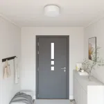 Lampă de tavă Alb 30 x 30 x 13,5 cm țesătură GartenMobel Dekor