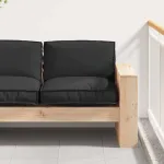 Pernă Negru 80 x 80 x 12 cm Material Oxford GartenMobel Dekor