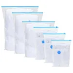 Pungi de stocare 10 pcs Transparent și Albastru 70 x 50 cm GartenMobel Dekor