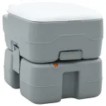 Toaletă de camping Gri și alb 41,5 x 36,5 x 37,5 cm Polietilenă GartenMobel Dekor