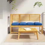 Pernă 4 pcs Albastru regal 40 x 40 x 8 cm Material Oxford GartenMobel Dekor