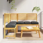 Pernă 6 pcs Negru 40 x 40 x 8 cm Material Oxford GartenMobel Dekor