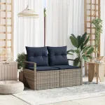 Canapea de grădină cu pernă 120 x 62 x 69 cm poliratan GartenMobel Dekor