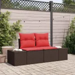 Canapea de grădină cu pernă 184 x 62 x 69 cm poliratan GartenMobel Dekor