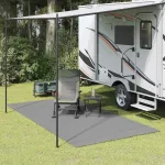 Covor pentru cort camping 800x350 cm, antracit, poliester