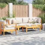 Covor de exterior Geometric ARAKIL Gri și alb 600 x 250 cm GartenMobel Dekor