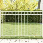 Element de gard ASSEN Alb 170 x 100 cm Oțel GartenMobel Dekor
