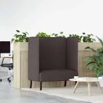 Canapea cu spătar înalt 101cm Maro închis țesătură GartenMobel Dekor