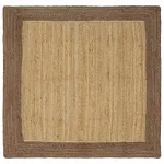 Covoare de zonă Gri 160 x 160 cm Iută GartenMobel Dekor