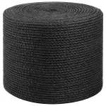 Frânghie din Jute 6 Negru 100% jute Tossa GartenMobel Dekor