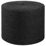 Frânghie din Jute 8 Negru 100% jute Tossa GartenMobel Dekor