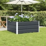 Jardinieră Antracit 100 x 100 x 45 cm Oțel GartenMobel Dekor