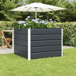 Jardinieră Antracit 100 x 100 x 75 cm Oțel GartenMobel Dekor