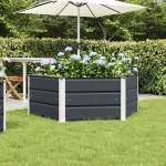 Jardinieră Antracit 129 x 129 x 45 cm Oțel GartenMobel Dekor