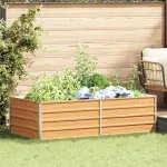 Strat înălțat de grădină Maro deschis 160 x 80 x 45 cm GartenMobel Dekor