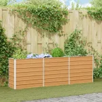 Strat înălțat de grădină Maro deschis 240 x 40 x 77 cm GartenMobel Dekor