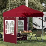 Cort de Petrecere Pop-up Burgundy 195 x 195 x 245 cm GartenMobel Dekor