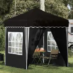 Cort de Petrecere Pop-up Negru 195 x 195 x 245 cm GartenMobel Dekor