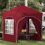 Cort de Petrecere Pop-up 192 x 192 x 245 cm Burgundy GartenMobel Dekor
