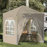 Cort de Petrecere Pop-up 192 x 192 x 245 cm Crem GartenMobel Dekor