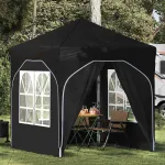 Cort de Petrecere Pop-up 192 x 192 x 245 cm Negru GartenMobel Dekor