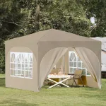 Cort de Petrecere Pop-up 290 x 290 x 245 cm Crem GartenMobel Dekor