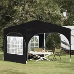 Cort de Petrecere Pop-up 290 x 290 x 245 cm Negru GartenMobel Dekor
