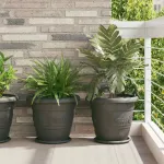 Tavă rotundă pentru flori 24 pcs Negru Ø 27 x 2,5 cm Plastic GartenMobel Dekor
